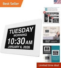 New 2026 Dementia Clock Large Digital Clock for Seniors, Large Display with C...