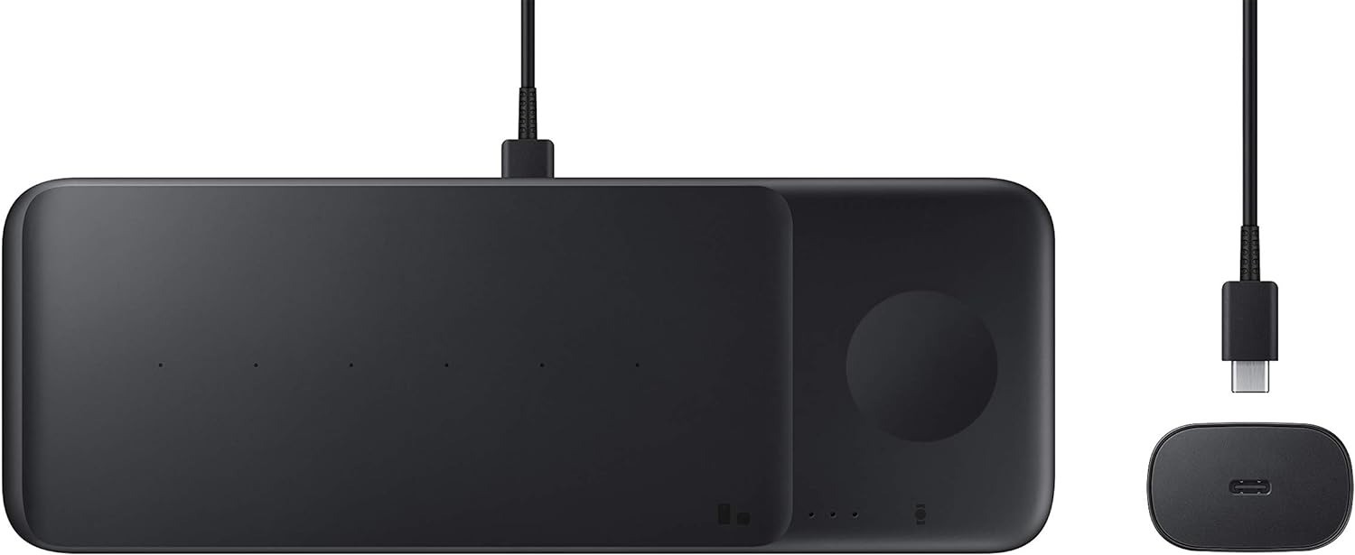 Samsung Wireless Qi Charger Trio - Charge up to 3 Devices at Once - Black