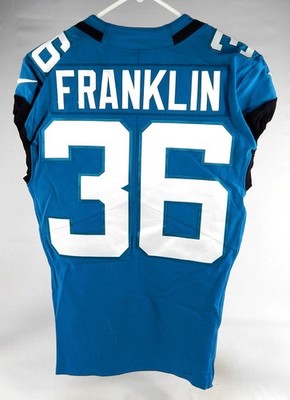 2022 Jacksonville Jaguars Benji Franklin #36 Game Issued Blaues Trikot 38 306