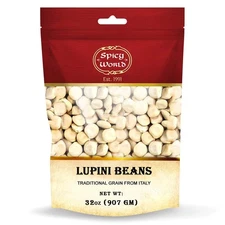 Lupini Beans Dry Large 2 Pound Bulk Bag (32oz) - High Protein Legume, Vegan, ..