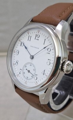 Waltham 6s Pocket to Wrist Watch Conversion 40mm Stainless Wrist Watch Year 1903