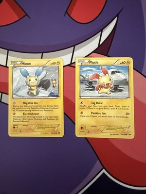 Plusle Minun Dark Explorers DEX 39/108 40/108 Pokemon TCG Pair NM