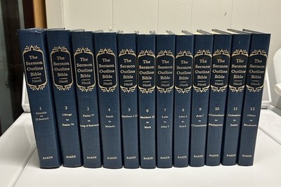 The Sermon Outline Bible Complete 12 volume Set Baker 1988 Reprint