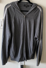 VINCE Mens Cashmere Cotton Hooded Front Zip Hoodie 385 Retail Size Large Preown