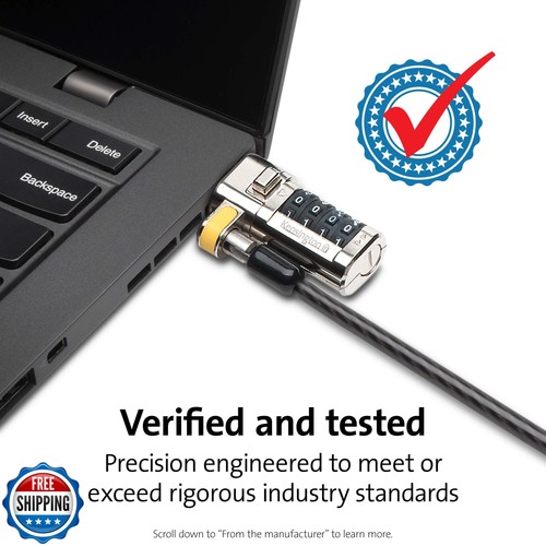 Kensington ClickSafe® Combination Laptop Lock for Wedge-Shaped Security Slot - 第 3/5 張圖片