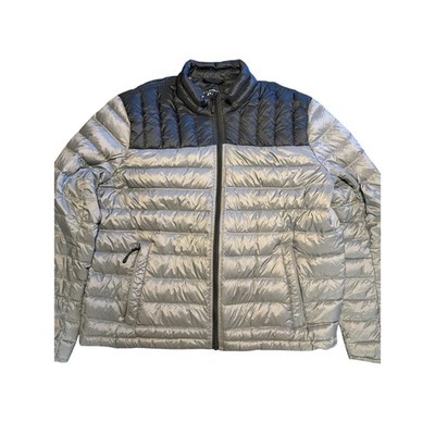 G H Bass & Co. Down Puffer Jacket Gray/Black Size XL
