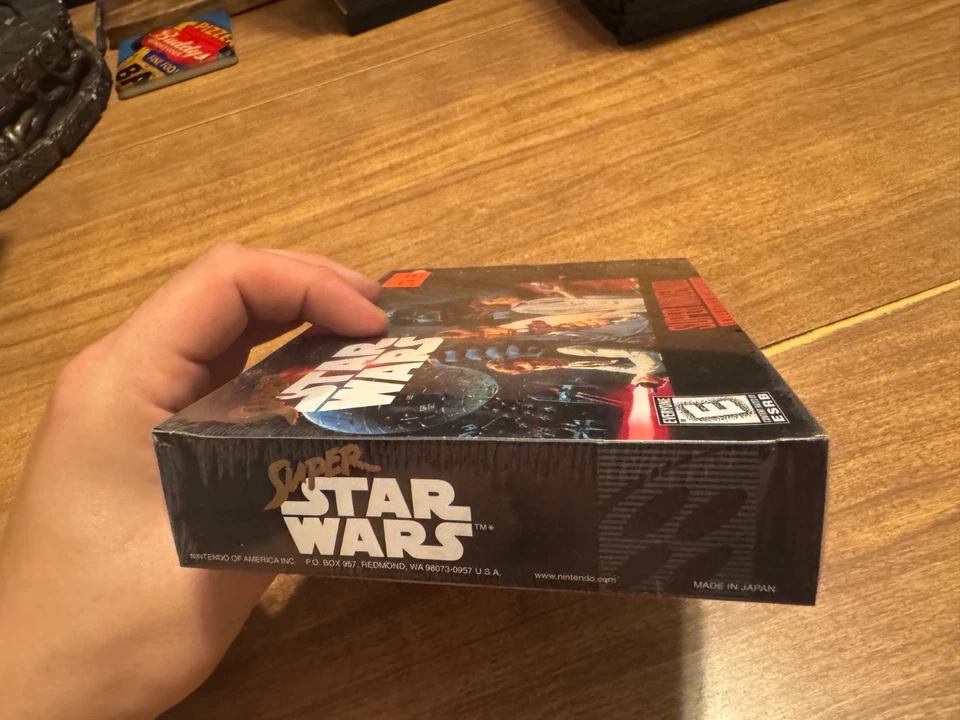 Super Star Wars Super NES Nintendo SNES OEM H-seam sealed NEW hangtab video game - Image 3 of 4