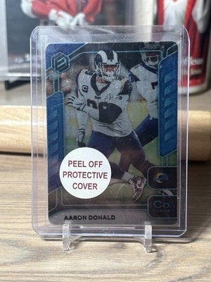 2020 Panini Elements Football #19 Aaron Donald Metal Card - Cobalt /27 