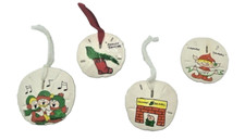 Painted Sand Dollar Ornaments Lot of 4 Christmas Holiday Coastal Beach Cayman