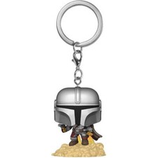 Star Wars The Mandalorian con Blaster Pocket Funko 2" Pop! Llavero de vinilo Nue