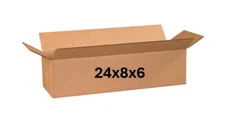 24" x 8" x 6" CARDBOARD BOX - 200 lb - SINGLE BOX