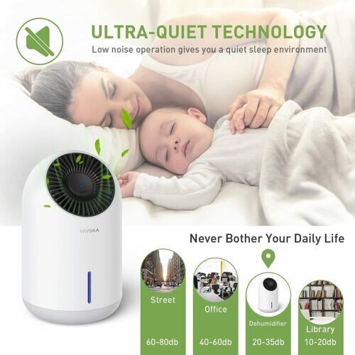 Mini Compact Dehumidifier 1500ml 322 sq ft with UL Certified Power Adapter - Picture 4 of 10