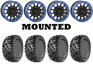 Kit-4-GBC-Dirt-Commander-27x9-14-27x11-14-on-SB-5-Beadlock-Matte-Black-Blue-POL