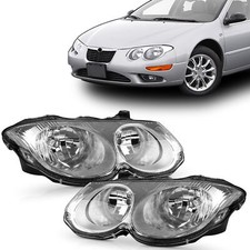 Left And Right Pair Headlight Without Bulbs For 1999-2004 Chrysler 300m