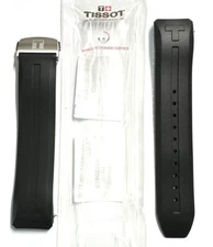 Original Tissot T-Touch CONNECT Solar T121420A Black Rubber Watch Band Strap