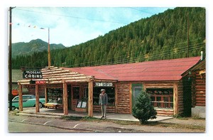 Vintage Postcard Richardson Curios And Cabins Cooke City Montana