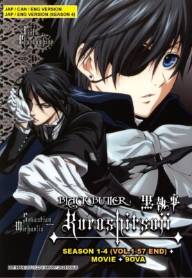 Anime DVD Black Butler Kuroshitsuji TV Series Season 1-4+Movie+9OVA English Dub