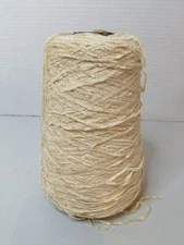Silk City Fibers Rayon Cone Yarn Chenille Luxury 1300 YPP Cone Cream 13.4oz
