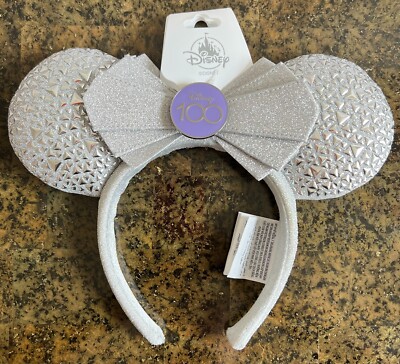 3-PACK Disney 100 Minnie Mouse Cast Member Sparkly Ears Headband for Adults Millenial Pink Sequin & Rhinestone Minnie Mouse Ears  main image 2