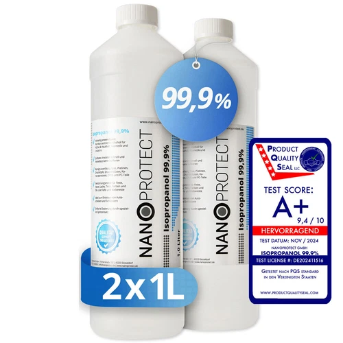 Isopropanol 99,9% | Isopropylalkohol | 2 x 1 Liter | Sparpaket | Alkoholreiniger