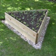 Triangular Timber Raised Bed -Ideal for flower beds ,herb planter & more