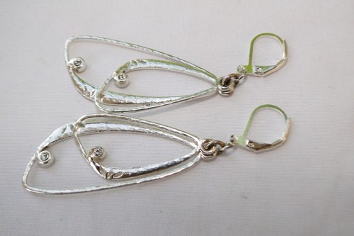 Brighton Second Nature Silver & CrystalSecond On Lever Back Earrings - Picture 2 of 2