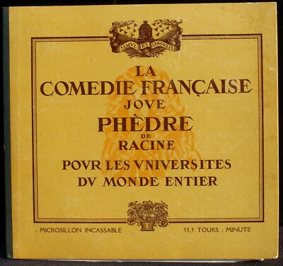Racine Phèdre Marie Bell André Falcon French Comedy 2 x LP VG++ & CV EX