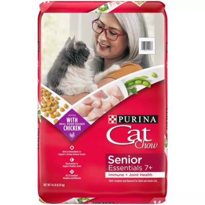 Purina Cat Chow Immune&Joint Health Senior Essentials Chicken Flavor DryCat Food