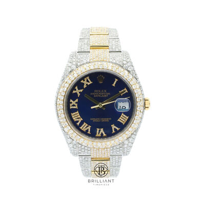 Rolex Datejust II 41mm 126333 Iced Out Watch 25.5 CT