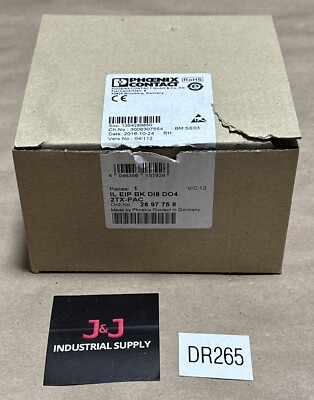 NEW OPEN BOX- Phoenix Contact 2897758 IL EIP BK DI8 DO4 2TX-PAC Bus Coupler Mod