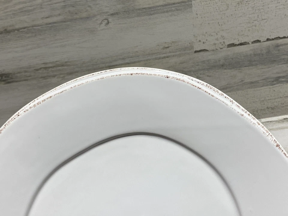Plato de Cena Vietri Lastra Melamina Blanca 11" Nuevo con Defectos Foto 3 de 4