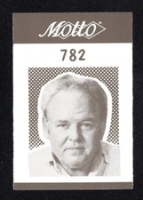 Carroll O'Connor Actor Archie Vintage 1987 Motto Game Trivia Card #782