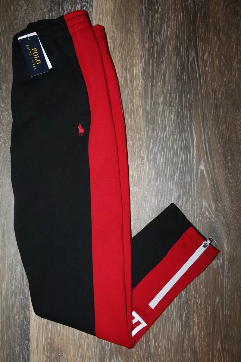 Black and hotsell red polo sweatpants