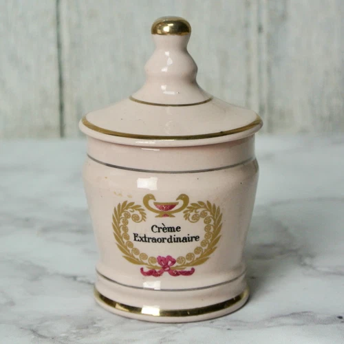 Vintage Elizabeth Arden Vanity Cream Jar Extrordinaire Creme Empty Jar