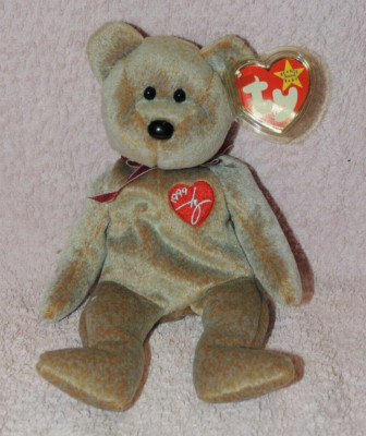 Original Ty Beanie Baby 1999 Signature Bear Bär mit Tag Vitrinenstück Geschenk