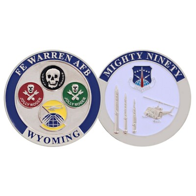 F.E. WARREN AIR FORCE BASE WYOMING MIGHTY NINETY 1.75'' CHALLENGE COIN