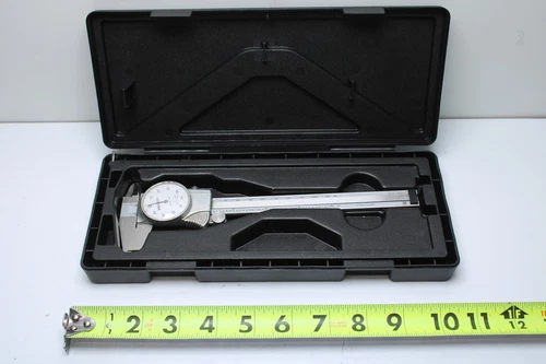 USED Mitutoyo 505-742 Dial Caliper with Case, 0.001 Inch Accuracy