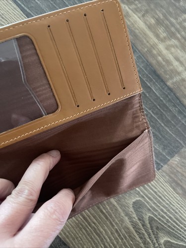 Hartland Tan Play Ball Bifold Wallet RFID Protection BASEBALL Player Front - Picture 4 of 13