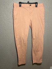 Tommy Hilfiger Th Flex Hampton Stretch Slim Chino Pants Women's 12 Pink