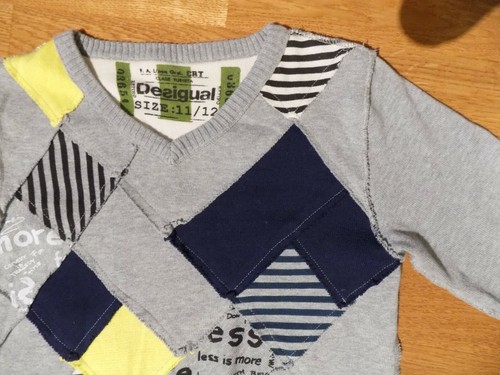 GUC DESIGUAL EURO BOUTIQUE BOYS 100% COTTON SWEATER PULLOVER HIGH END SZ 11 12 - Picture 2 of 2