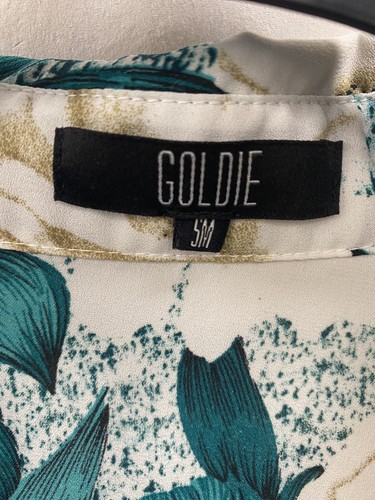 Goldie Green & White Floral Shirt Size S/M - Picture 4 of 4