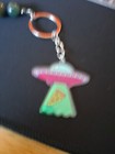 Weed keychain 420 jewelry gift for stoner weed lovers Unisex Green Stones  — photo 2