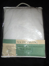 NEWBRIDGE VINYL POLYESTER FLANNEL BACK TABLE PAD WHITE 52X12O CUT TO SIZE