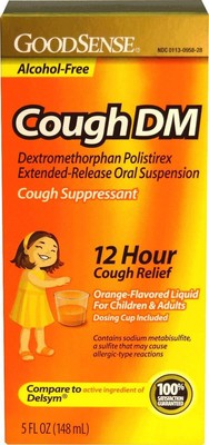 GoodSense Cough DM 12 Hour Relief, Childrens, Orange, Alcohol Free, 5 oz
