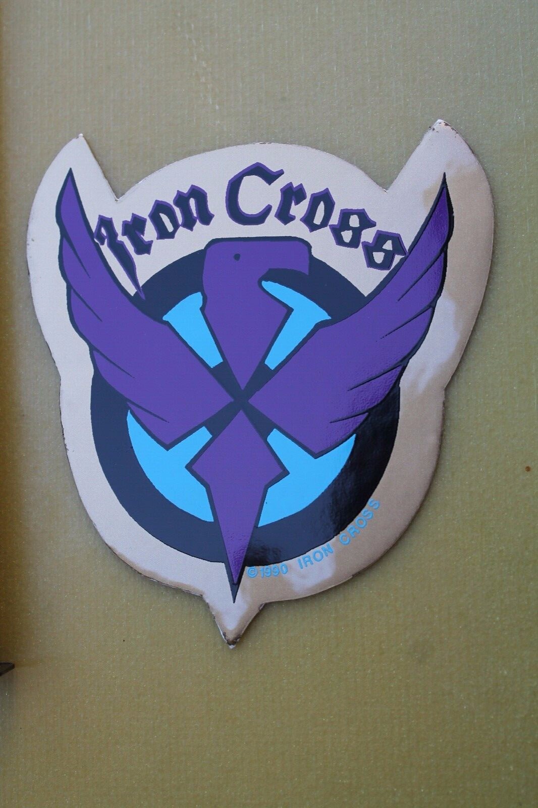 Iron Cross Skateboard Eagle Cross Purple Gold Vintage 1990