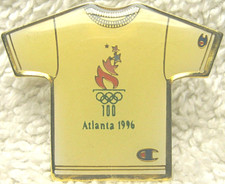 1996 ATLANTA OLYMPICS 1 1/4" METAL & ENAMEL SHIRT JERSEY LAPEL HAT TIE  PIN NICE
