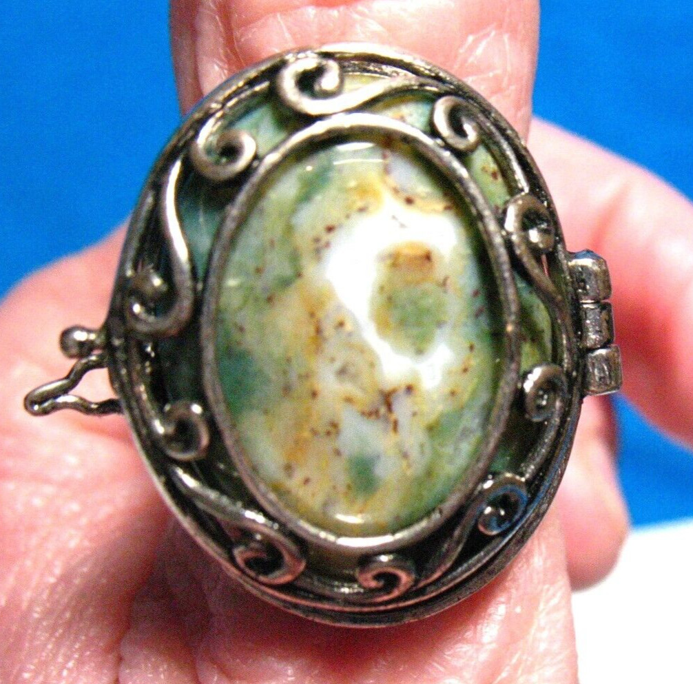 STERLING SILVER RING W/ INTERCHANGEABLE STONES GO… - image 2