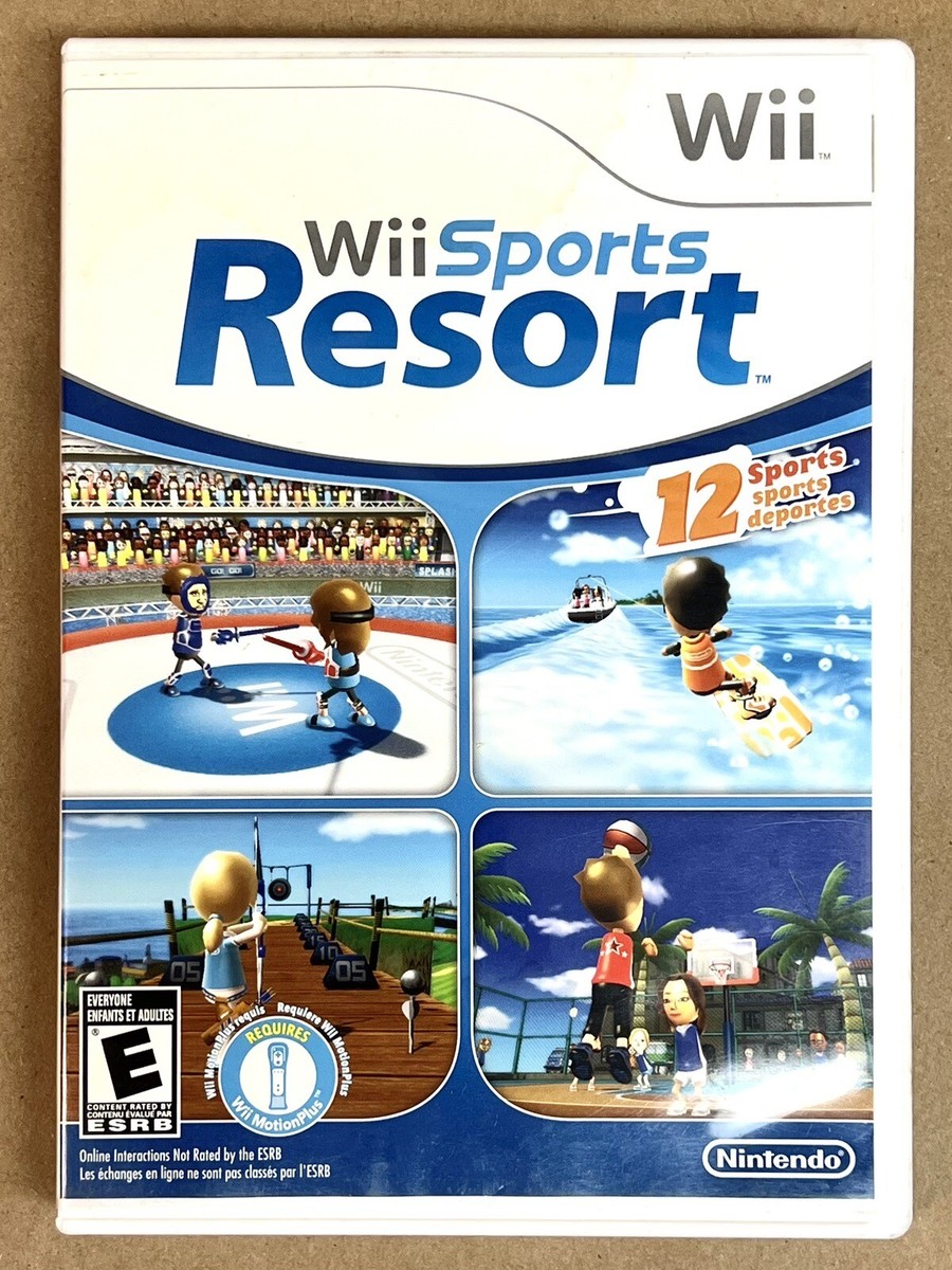 Wii Sports Resort Nintendo Wii 2009 CASE and MANUAL ONLY *NO DISC