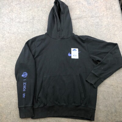 Nike Hoodie Men Large Black Blue Air Force Anniversary Sweatshirt