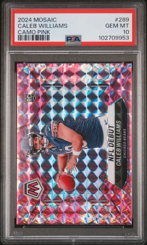 2024 Mosaic Caleb Williams NFL Debut Camo Pink PSA 10